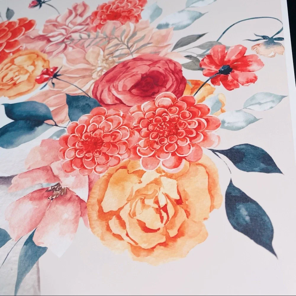 Watercolor Floral Woman Portrait Wall Art Illustration Print Poster Unframed - Picture 15 of 17